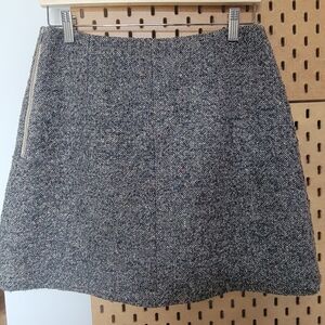 COS Grey Tweed A-Line Skirt